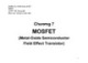 Bài giảng Dụng cụ bán dẫn - Chương 7: MOSFET (P2)