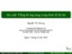 Bài giảng Xác suất thống kê và ứng dụng trong kinh tế xã hội: Chương 1 - Nguyễn Thị Nhung (ĐH Thăng Long)