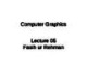 Lecture Computer graphics - Lecture 5