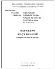 Bài giảng Luật kinh tế: Phần 2 (Dùng đào tạo trình độ Đại học)