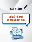 Bài giảng Cơ sở hệ mờ và mạng nơ ron