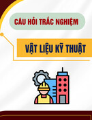 Câu hỏi trắc nghiệm môn Vật liệu kỹ thuật