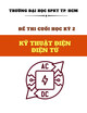 Đề thi cuối kỳ học kỳ 2 năm học 2018-2019 môn Kỹ thuật điện - điện tử có đáp án (Mã đề: 1D)